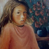 Portret dziewczynki, 70x50 cm, olej, płótno